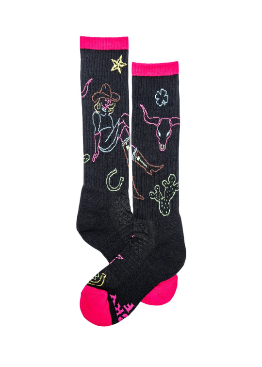 Lucky Chuck - Neon Cowgirl Performance Socks