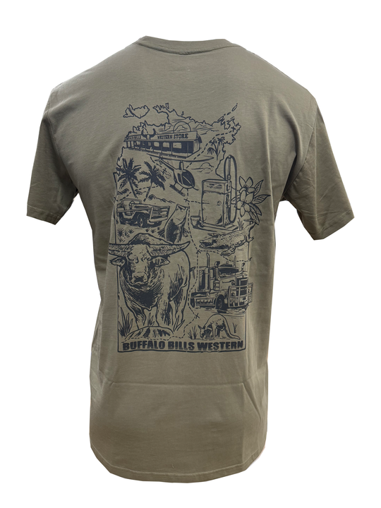 BBWS - Mens Safari NT Map Tee