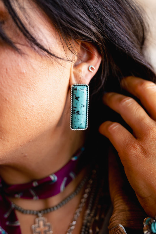 West & Co - Oakley Turquoise Bar Earrings