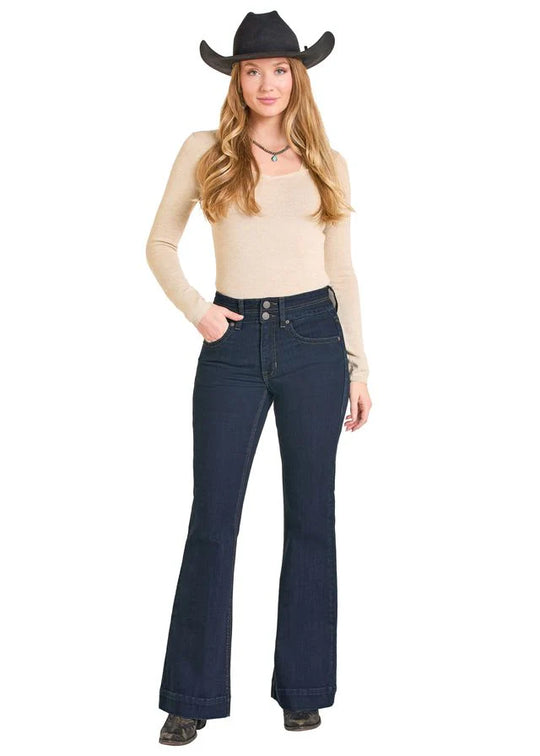 Rock & Roll - Womens Welt High Rise Trouser Jeans