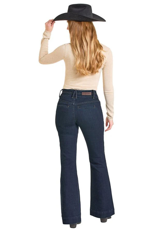 Rock & Roll - Womens Welt High Rise Trouser Jeans