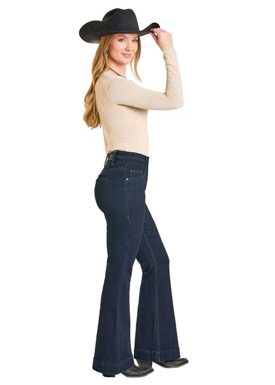 Rock & Roll - Womens Welt High Rise Trouser Jeans