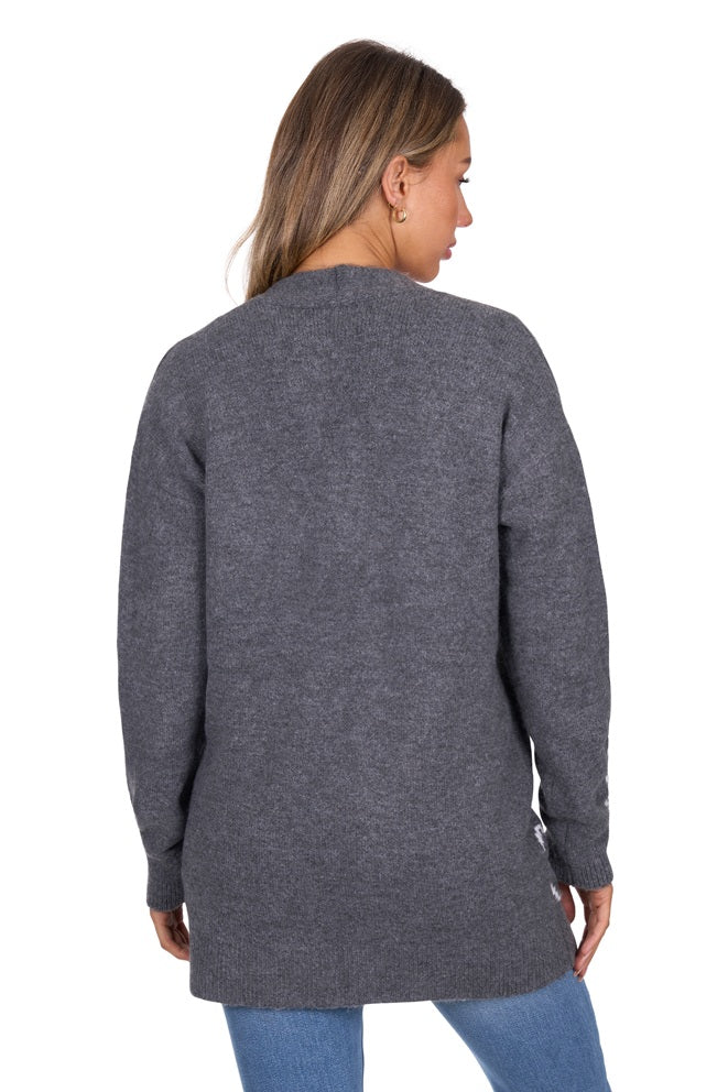 Pure Western - Women's Cora Cardigan Charcoal Marle