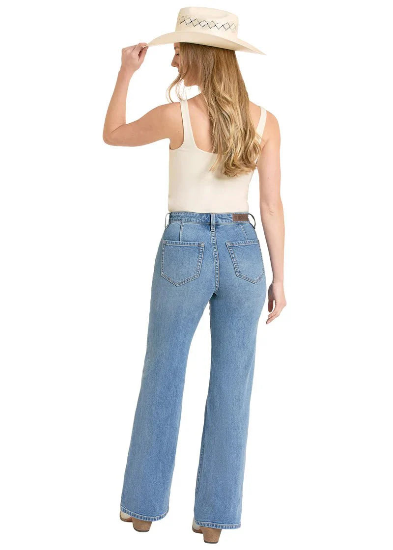 Rock & Roll - Women's Distressed Relaxed Wide Leg Jean