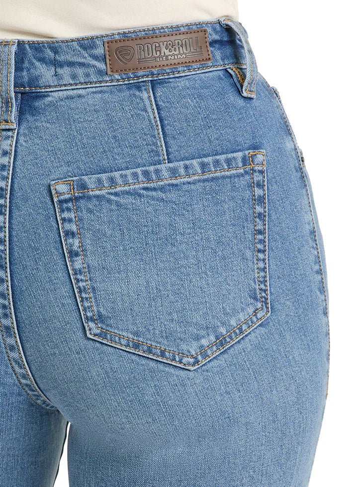 Rock & Roll - Women's Distressed Relaxed Wide Leg Jean