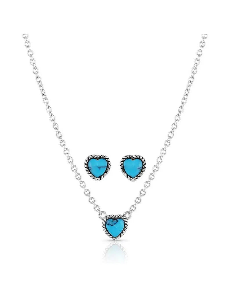 Montana Silversmith - Turquoise Heart Jewellery Set