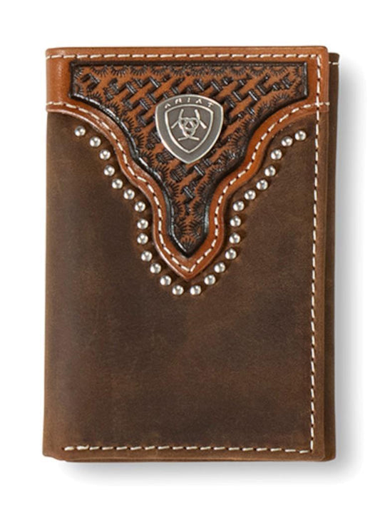 Ariat - Mens Basket Weave TriFold Wallet