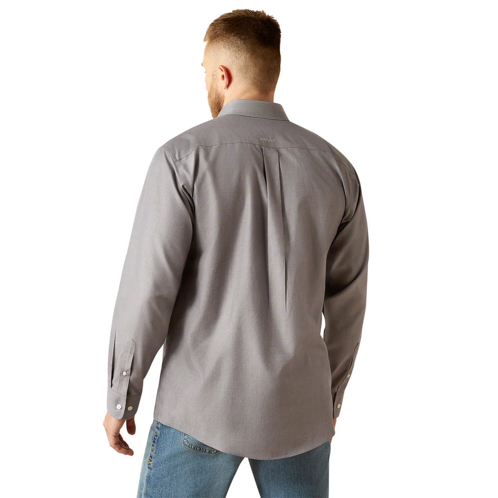 Ariat - Mens Wrinkle Free Solid Grey Classic Fit Shirt