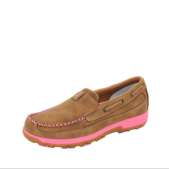 Twisted X - Women's Pink Cellstretch Slipon Brown/Pink