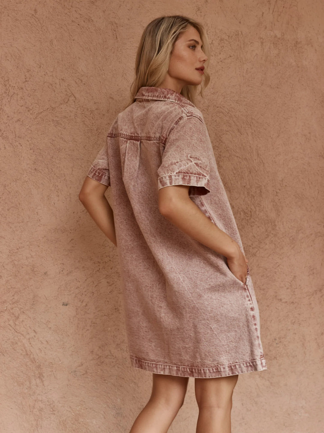 Buffalo Belle - Womens Pepe Wave Denim Dress Rusty Red