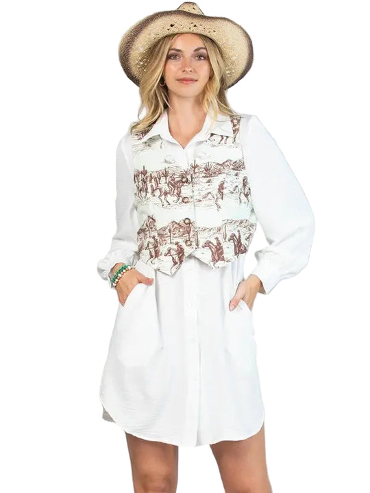 Buffalo Belle - Womens Gabby Western Print Vest