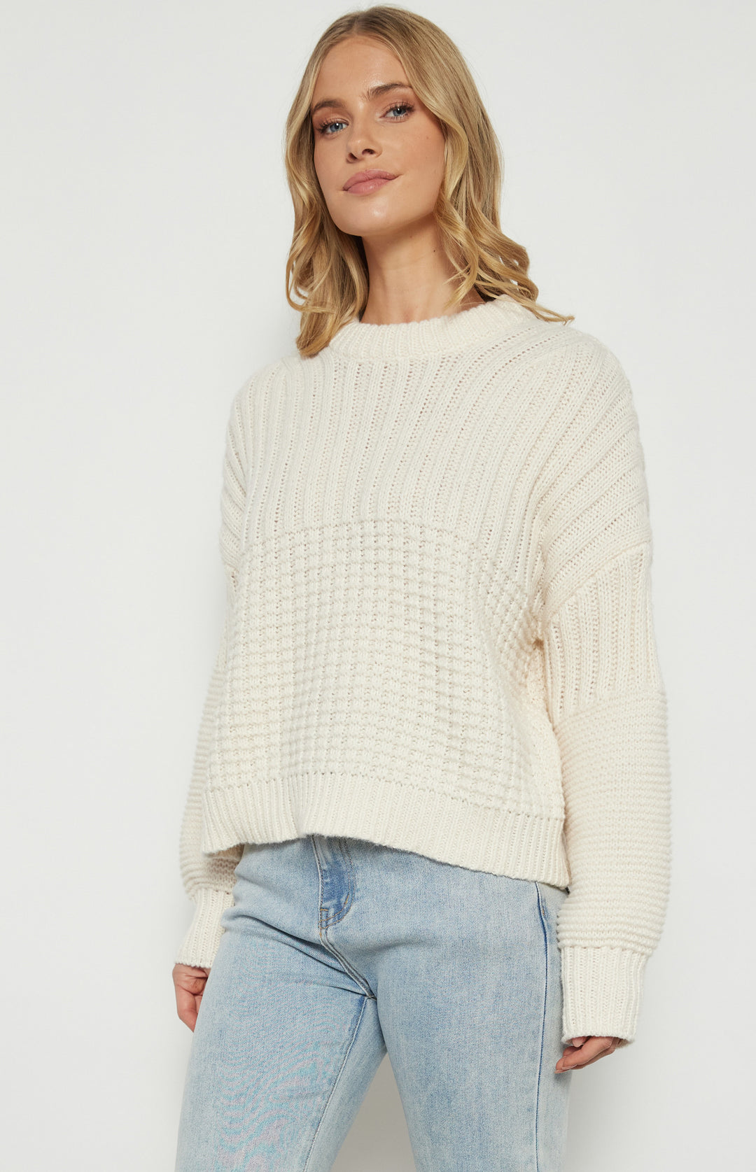 Style State - Ivory Chunky Knit Jumper