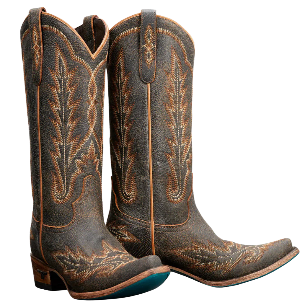 Lane Boots - Womens Lexington Black Crackle Boots