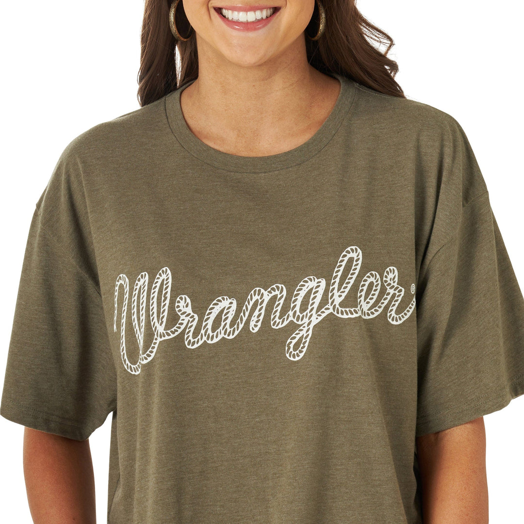 Wrangler - Womens Olive Cropped Tee