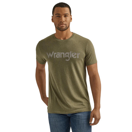 Wrangler - Mens Army Green Kabel Tee