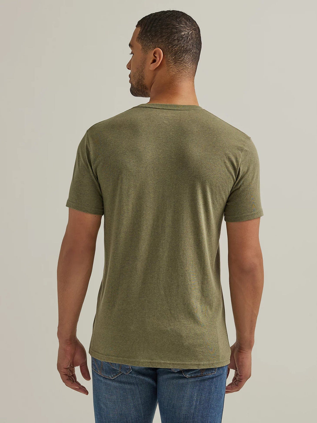 Wrangler - Mens Army Green Kabel Tee