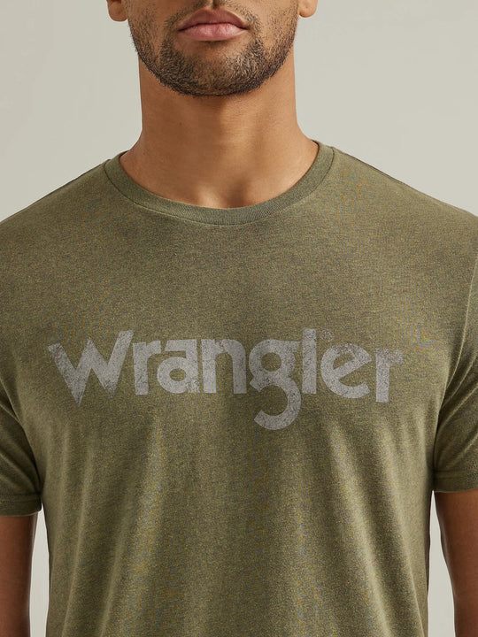 Wrangler - Mens Army Green Kabel Tee