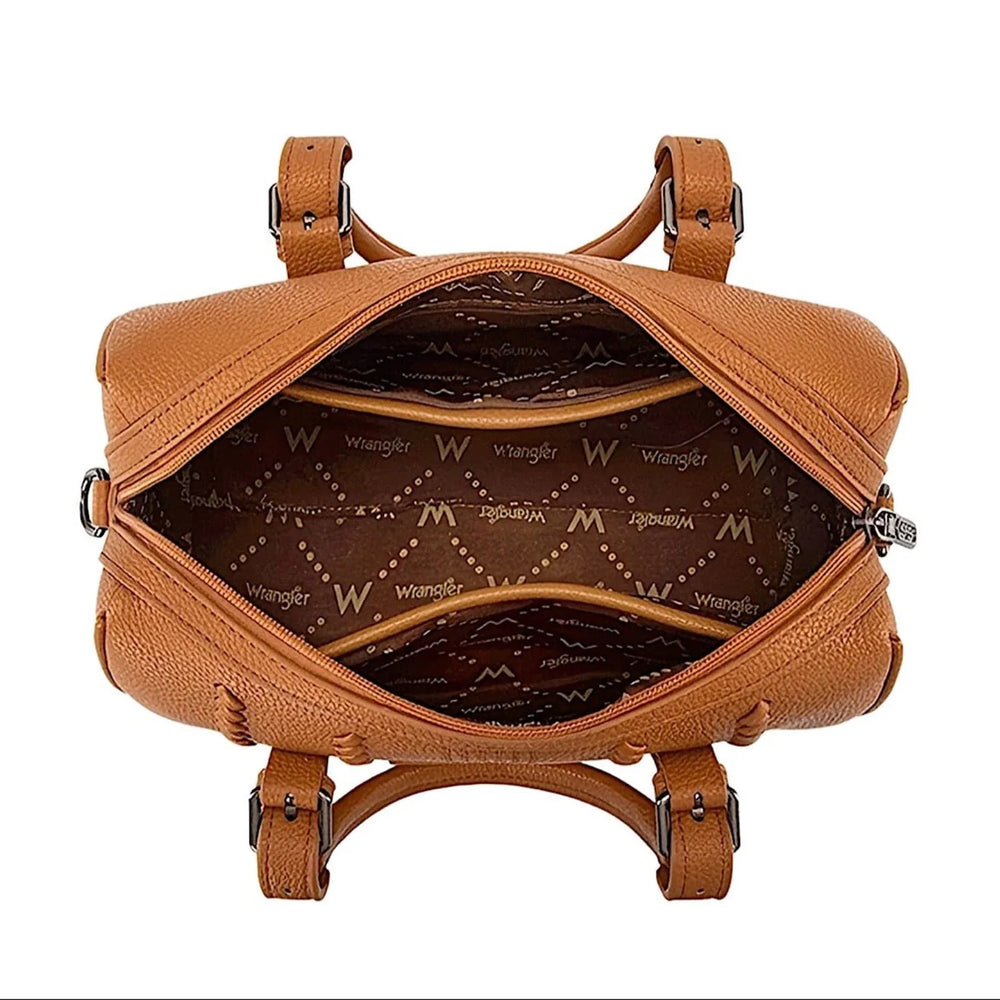 Wrangler -Boston Stitch Barrel Bag - Tan