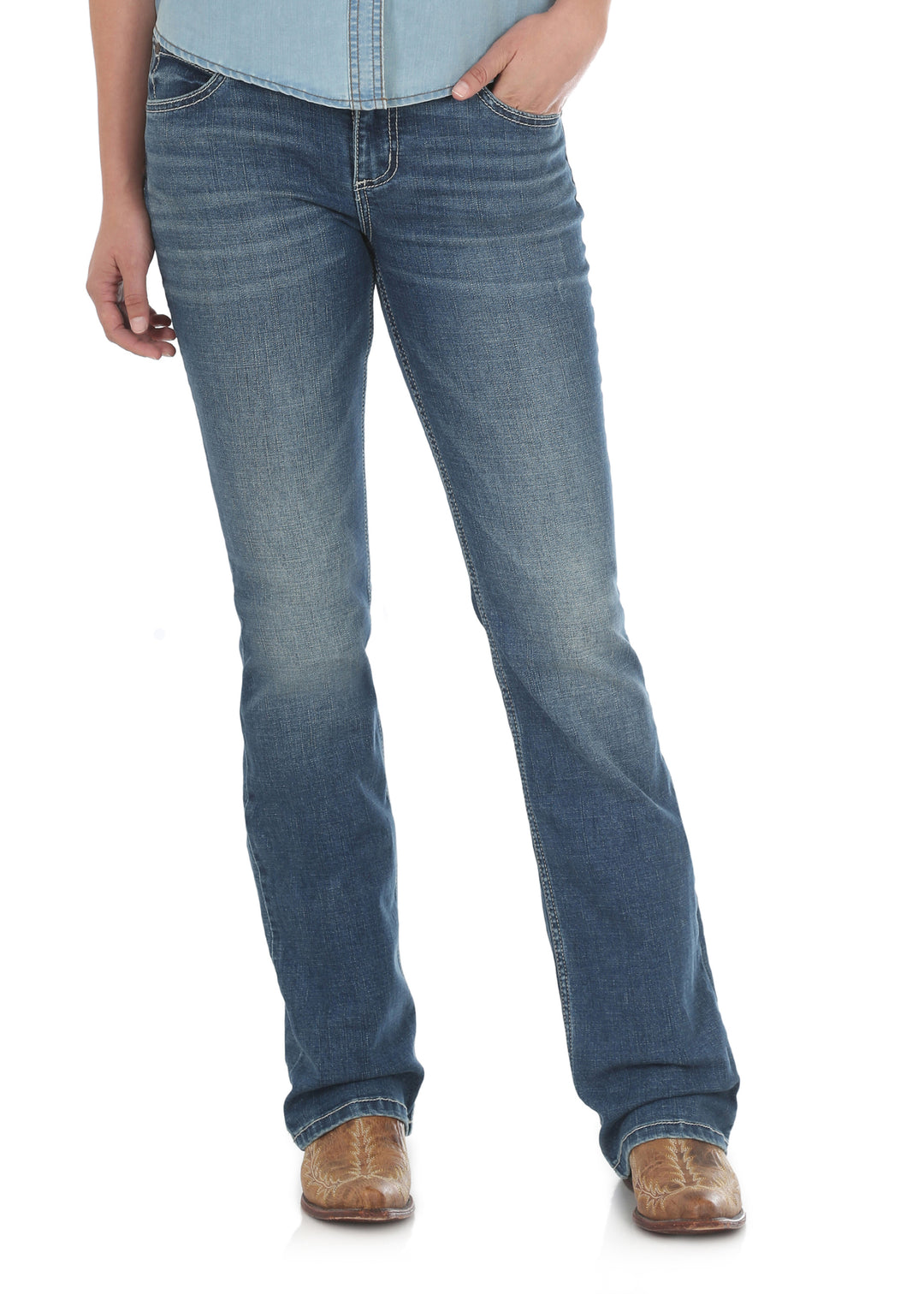 Wrangler - Womens Retro Mid Rise Boot Cut Jeans - Mae