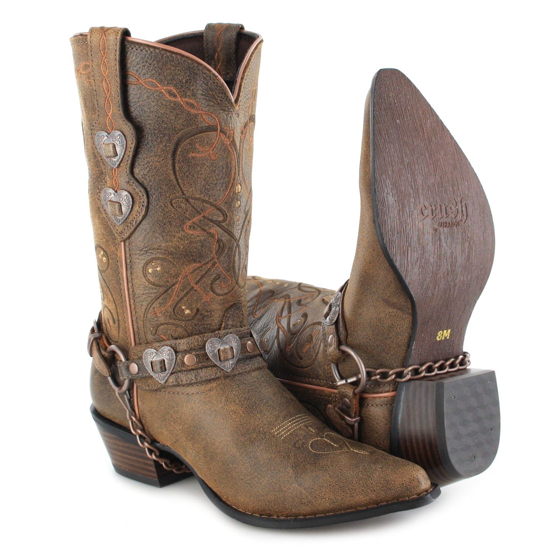 Durango - Womens Crush Heartbreaker Brown Boots at Buffalo Bills Western 