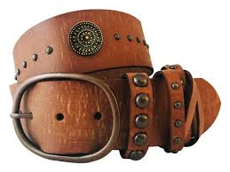 Roper - Womens Genuine Leather Brown Embossed Belt