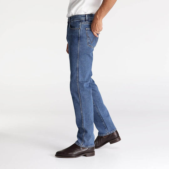 Wrangler - Retro Mens Straight Leg Jeans Original Stone