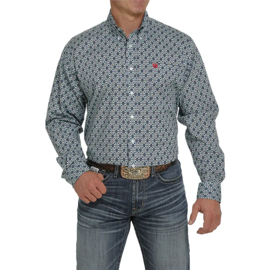 Cinch - Mens Blue/Navy Geo Arena Shirt