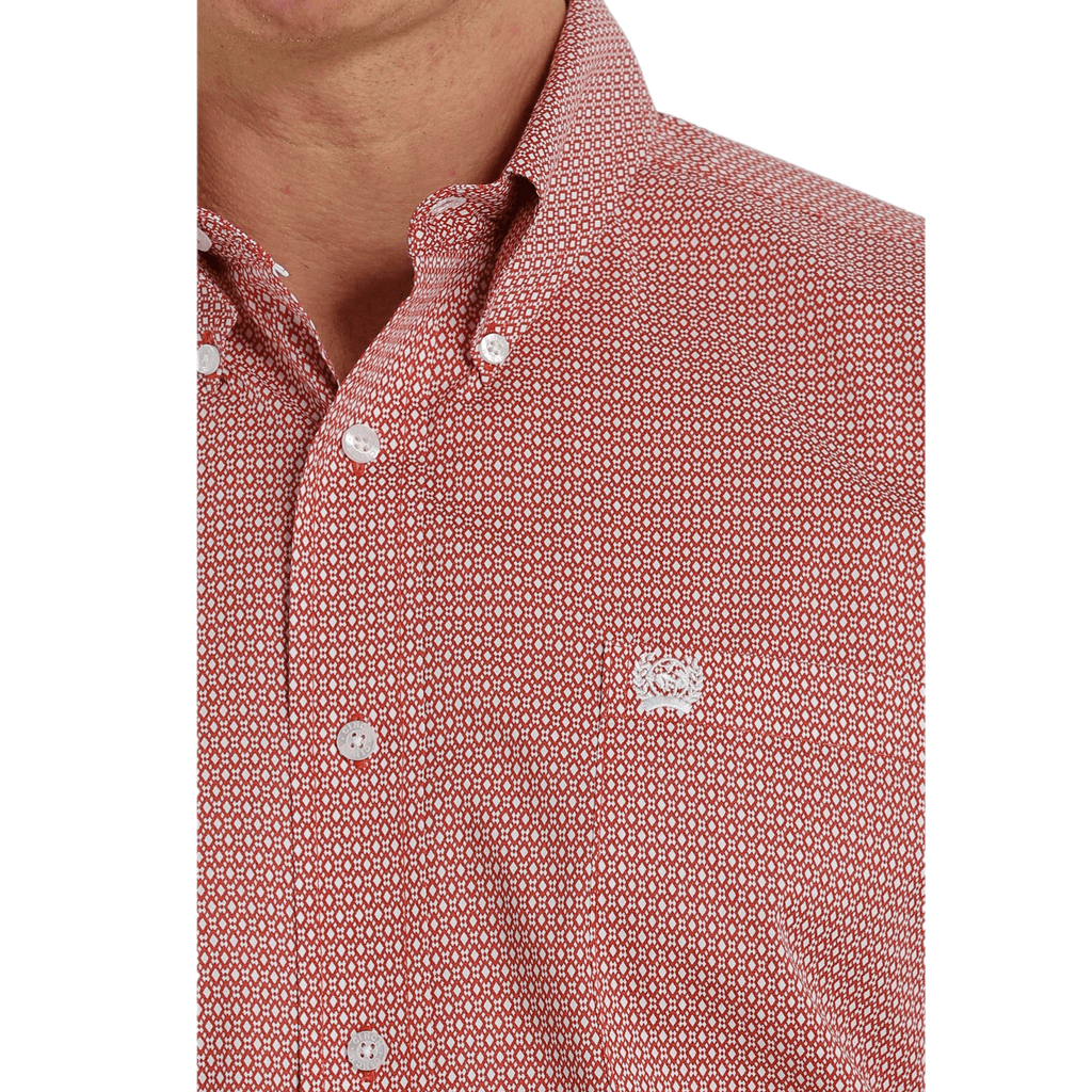 Cinch - Mens Light Red Classic Fit Arena Shirt