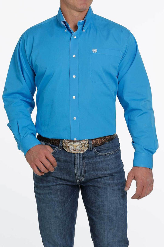 Cinch- Mens Solid Blue Arena Shirt