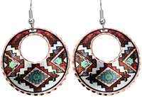 Native American - Jenna Round Copper Earrings
