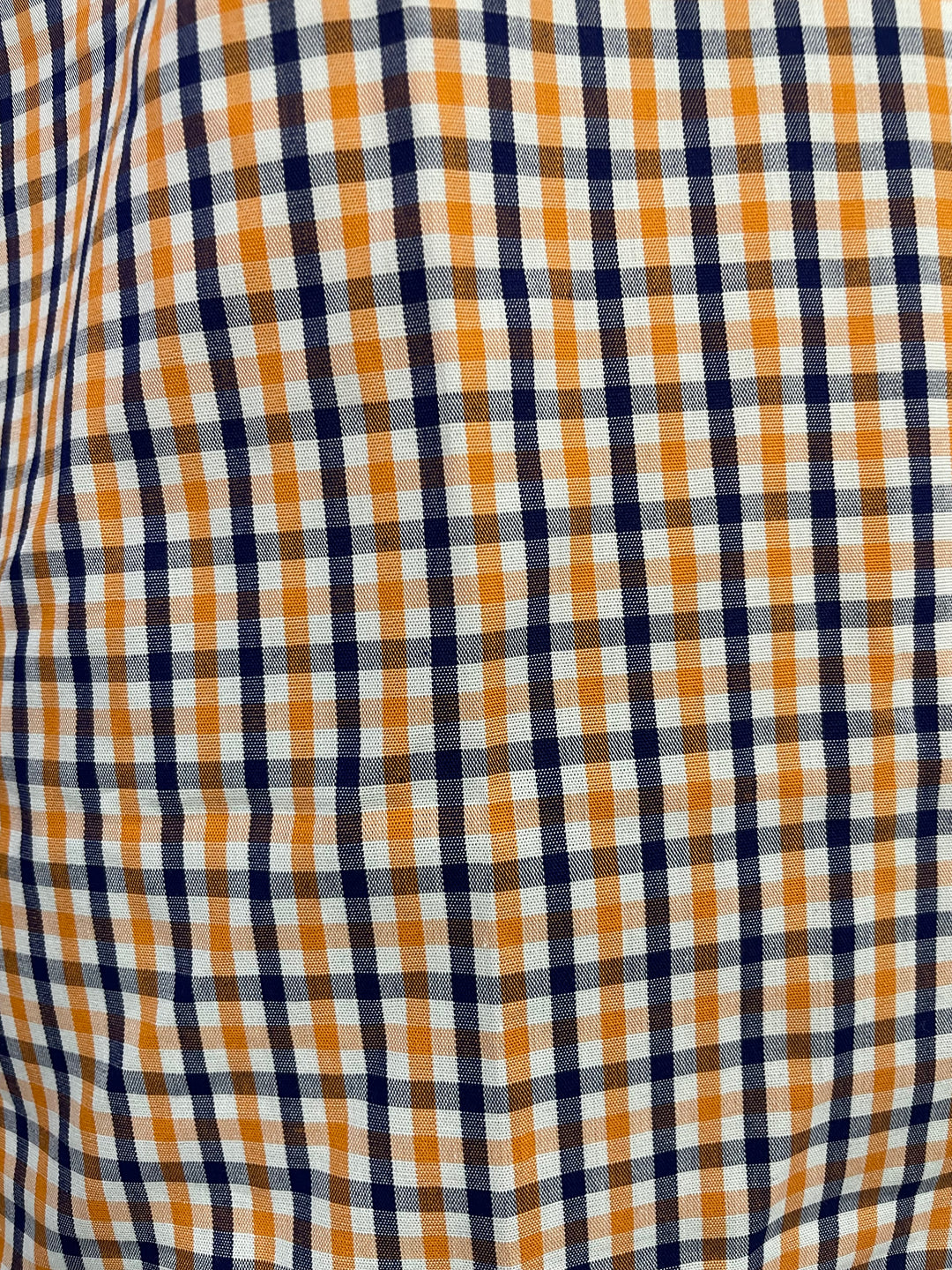 Ritemate - Pilbara Mens Orange/White Check Shirt Long Sleeve