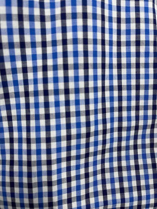 Ritemate - Pilbara Mens Blue/Navy Check Shirt Long Sleeve