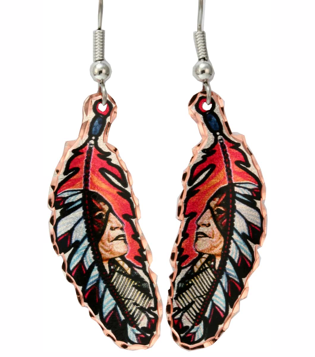Native American - Indian Chief Earrings