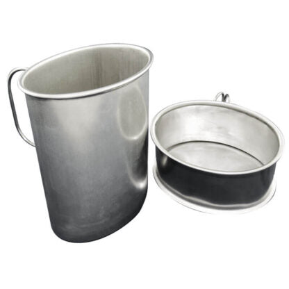 Toowoomba Saddlery- Quart Pot Stainless Steel 1 1/2 Pint Oval