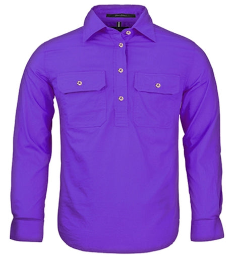 Ritemate - Kids Pilbara Purple Work Shirt