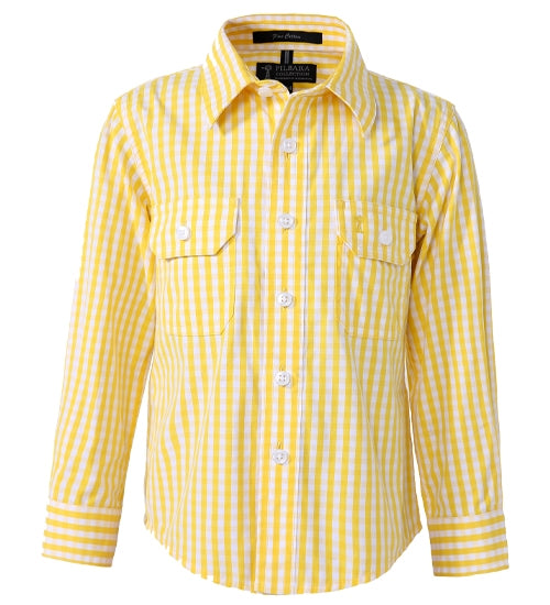 Ritemate - Kids Pilbara Yellow Check Shirt