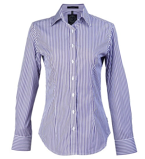 Ritemate - Pilbara Womens Striped Purple Shirt