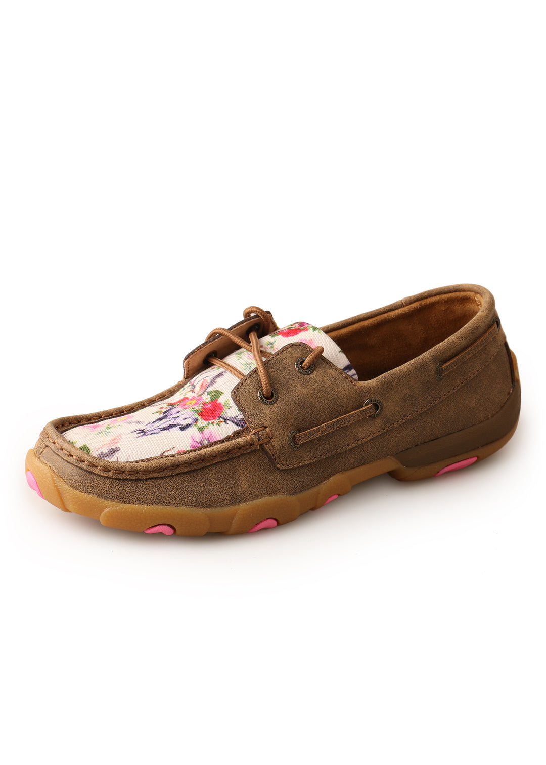 Twisted X - Womens Flower Skull Low Lace Up Mocs