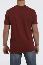 Cinch - Mens Burgundy Logo Tee