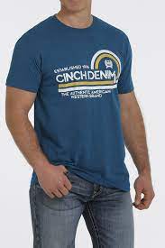 Cinch - Mens Blue Logo Tee