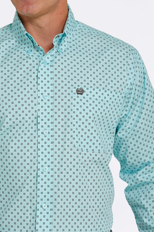 Cinch - Mens Mint Geo Arena Shirt