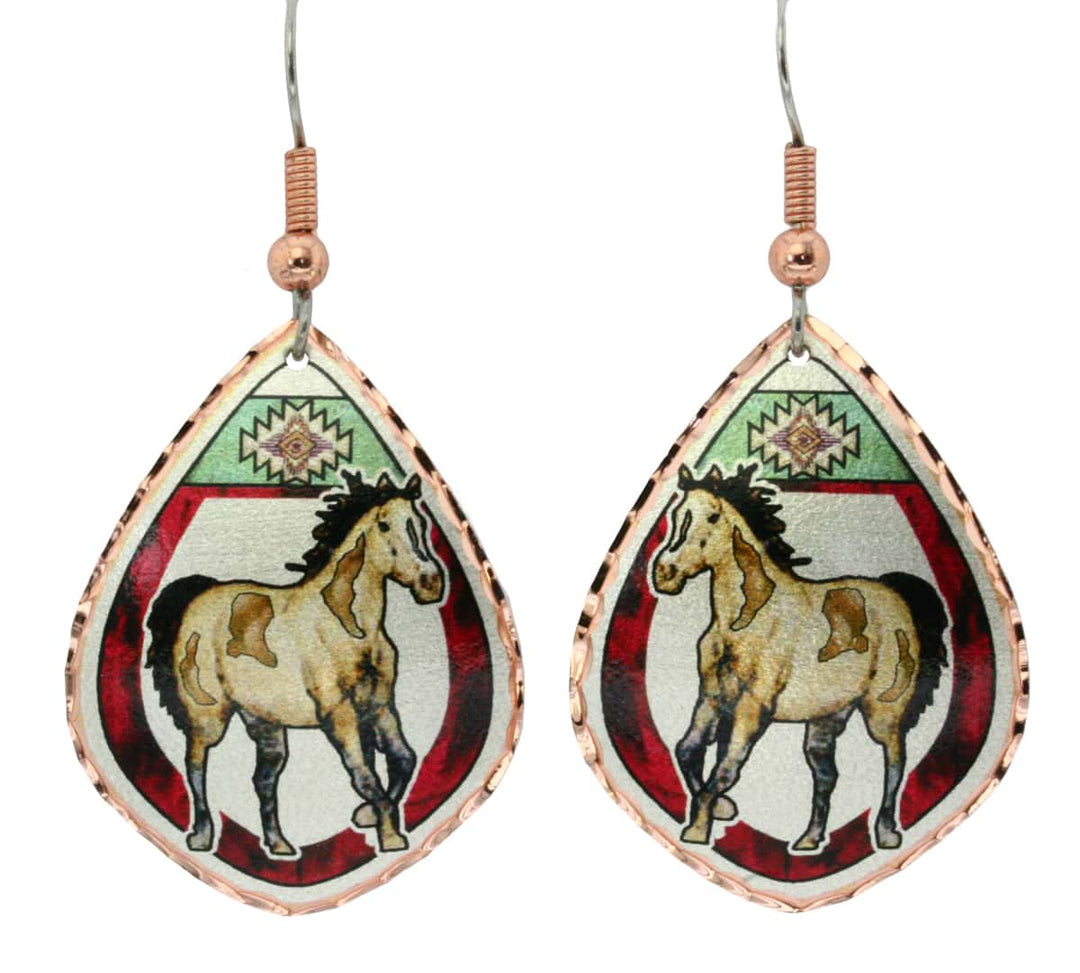 Native American - Aztec Buckskin Earrings