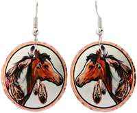 Native American  - Cherokee Indian Horse Earrings