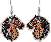 Native American - Pally War Horse Earrings