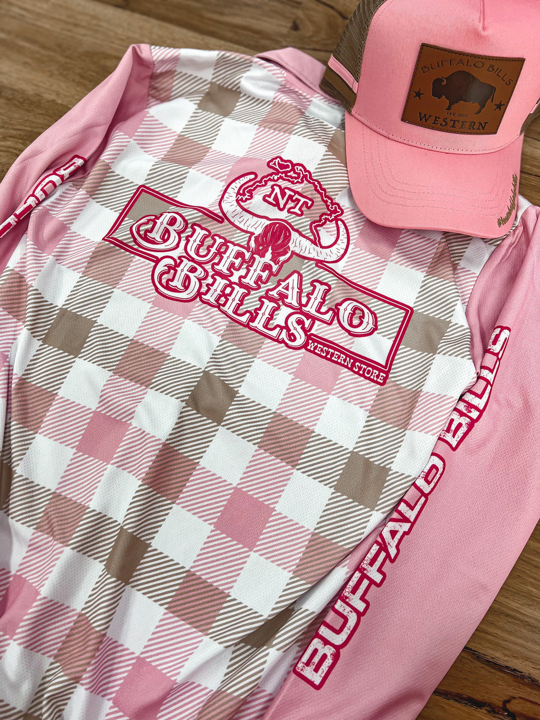 BBWS - Womens Pink Plaid Fishing Shirt