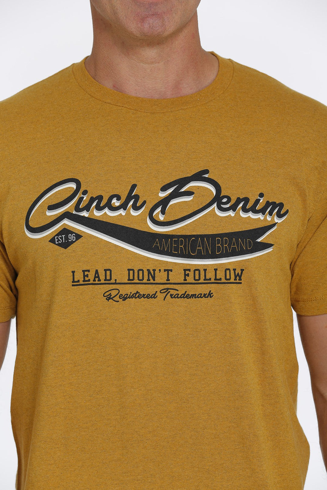 Cinch - Mens Mustard Logo Tee