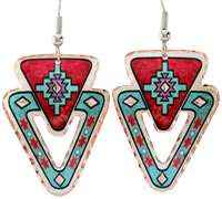 Native American - Arrowhead Copper Earrings