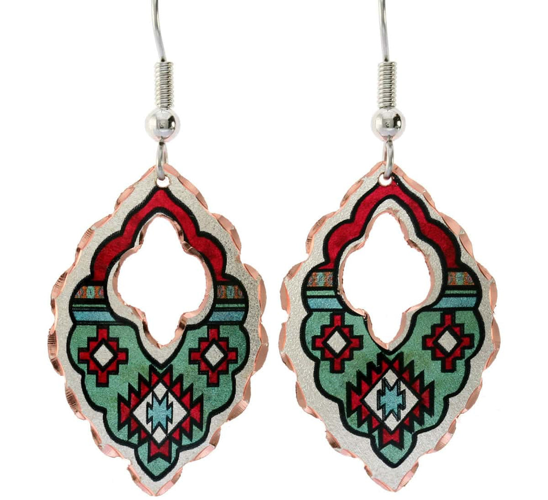 Native American - Aztec Scalloped Earrings