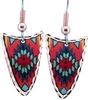 Copper Reflections - Native Arrowhead Earrings